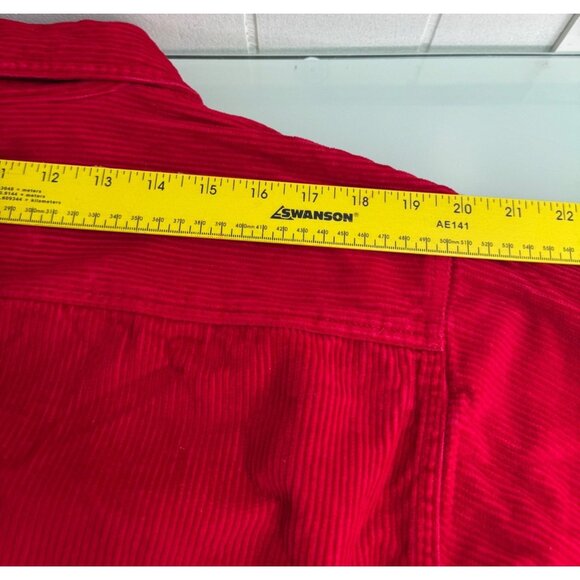 Vintage Faded Glory Corduroy Jacket Women's Medium M Red Y2K 90's Full Zip - Picture 7 of 8